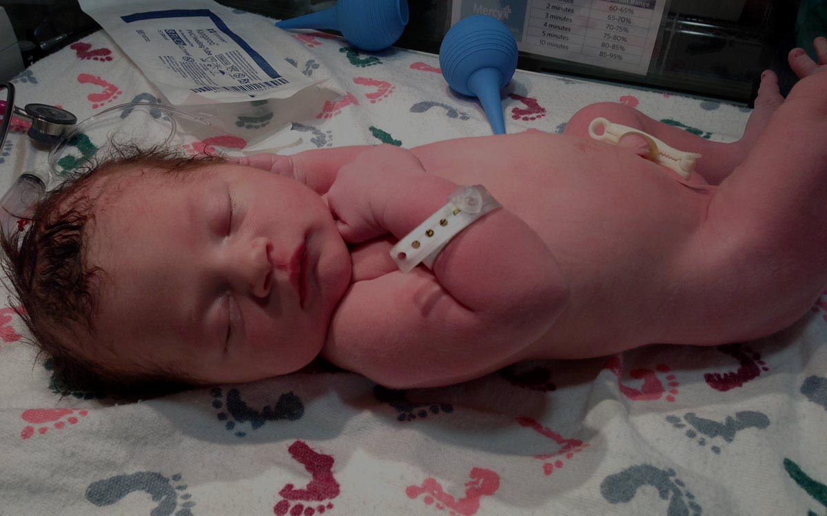 Hannah Pautler in the nursery